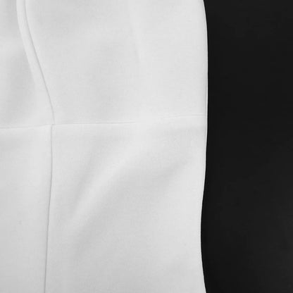 Elegant Strapless A-Line Mini Dress - White
