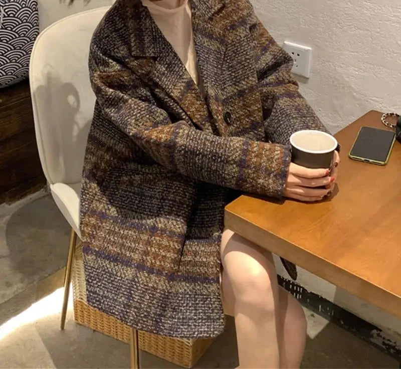 Urban Plaid Wool Blend Jacket