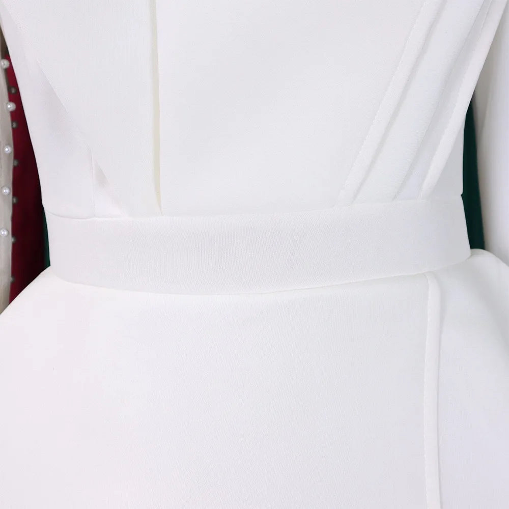 Elegant Beaded Sleeve Jumpsuit