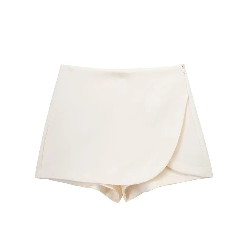 High-Waist Asymmetric Skort