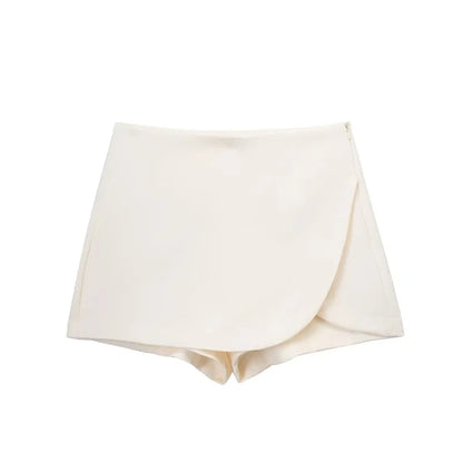 High-Waist Asymmetric Skort