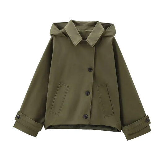 Green Warm Winter Hooded Jackets