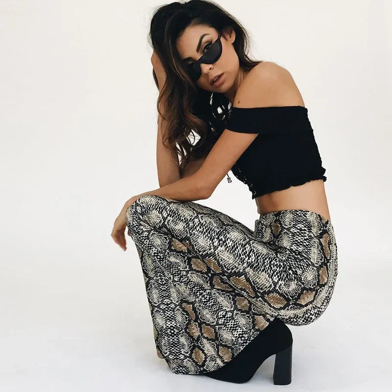 Fierce & Free Casual Leopard Print Trousers