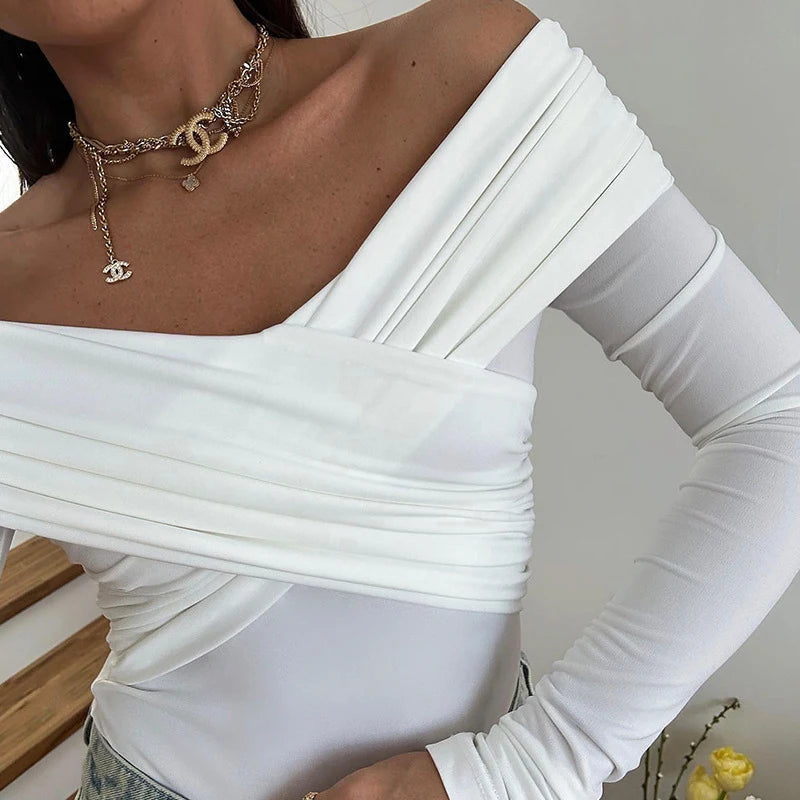 Backless Corset Bodysuit - White