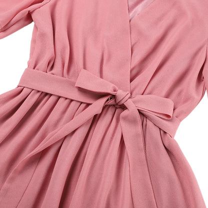 Elegant White Chiffon A-Line Dress