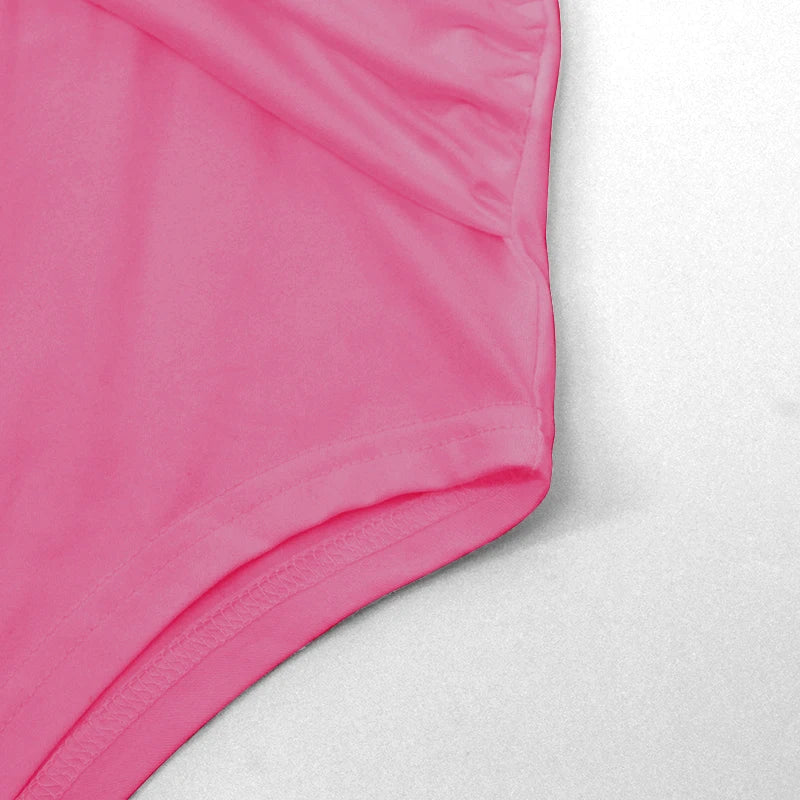 Backless Corset Bodysuit - Pink