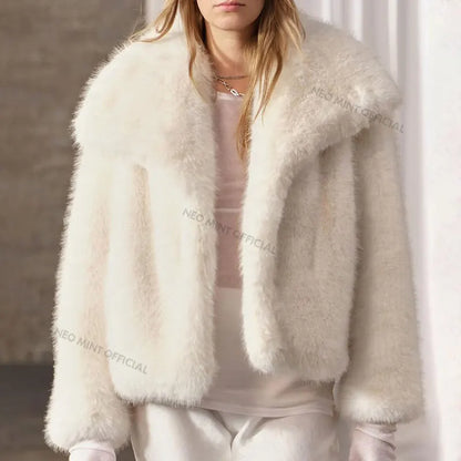 Chic Snow Fox Streetwear Coat