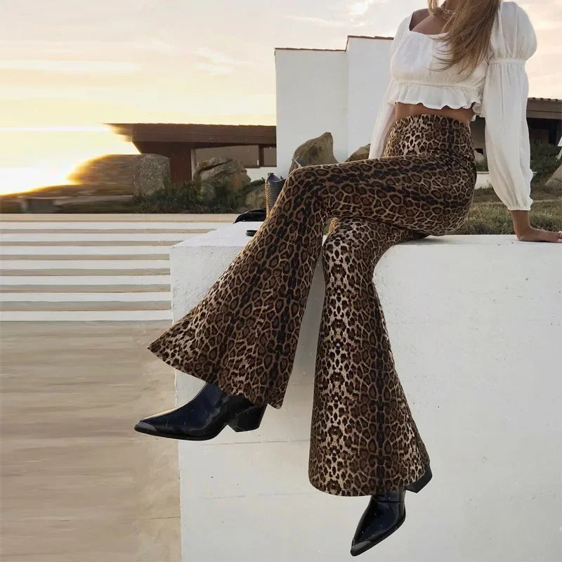 Fierce & Free Casual Leopard Print Trousers