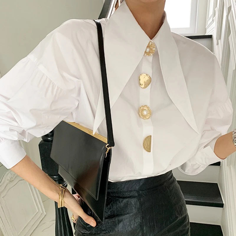 Luxe Corner Collar Blouse