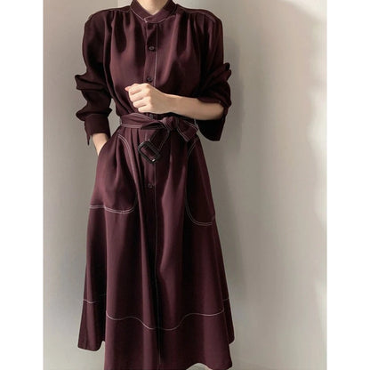 Single-Breasted Shirt Dress