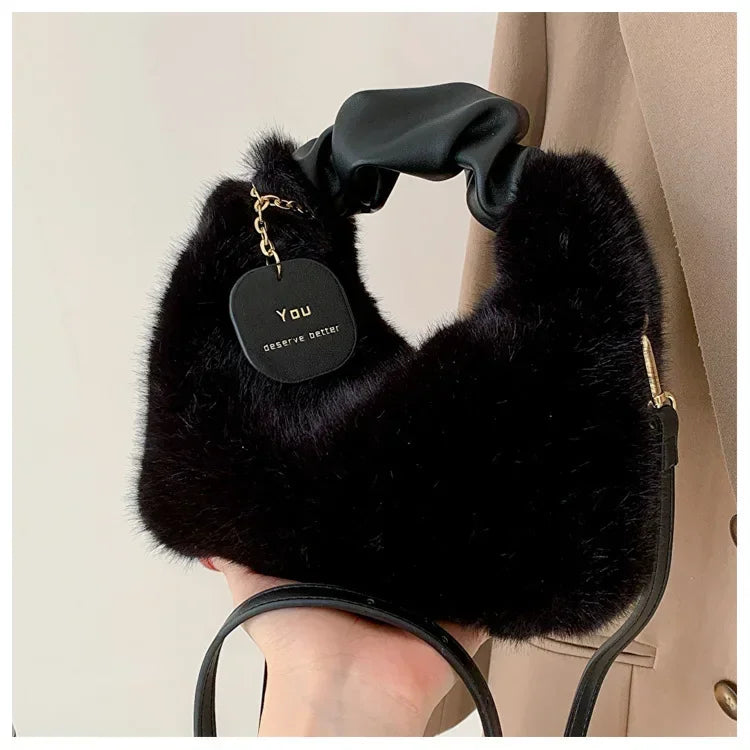 Faux fur plush Handbag