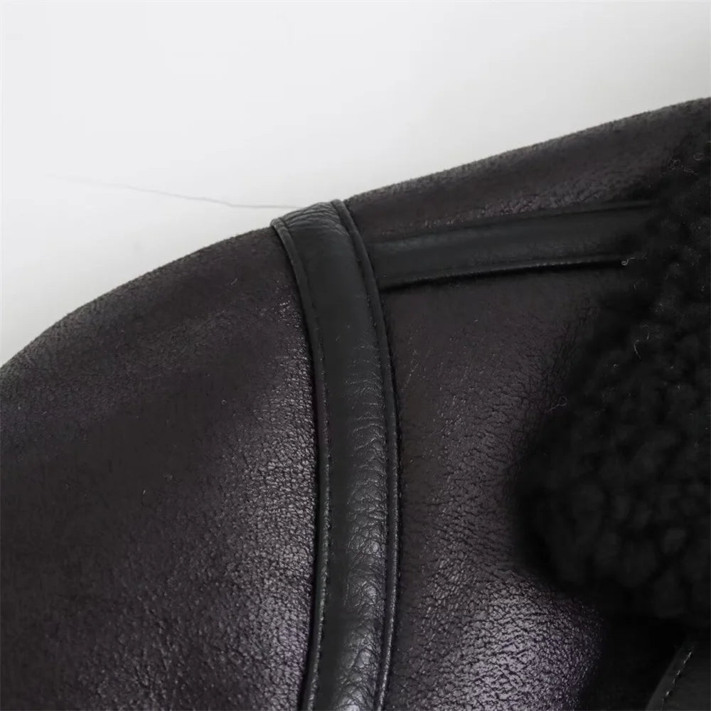 Belt Double sided Collar Jacket Coat