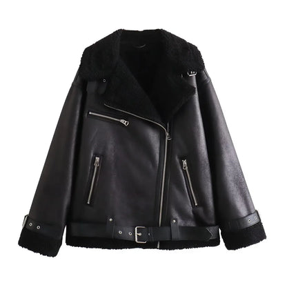 Belt Double sided Collar Jacket Coat