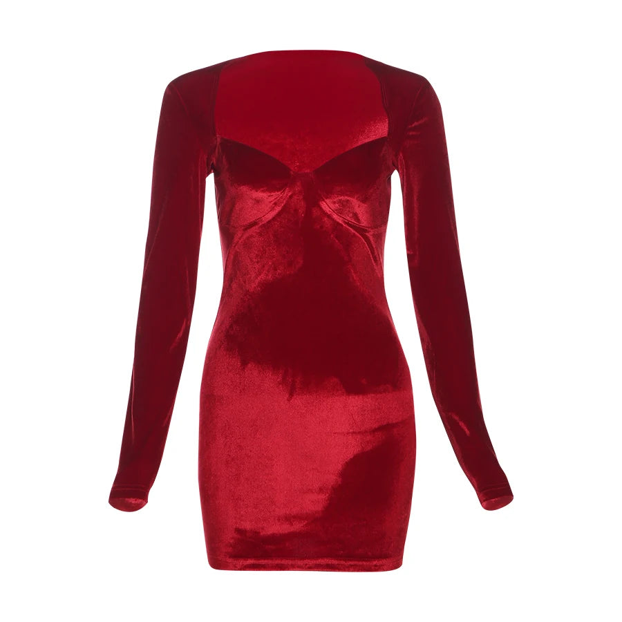 Night Out Velvet Bodycon Mini Dress