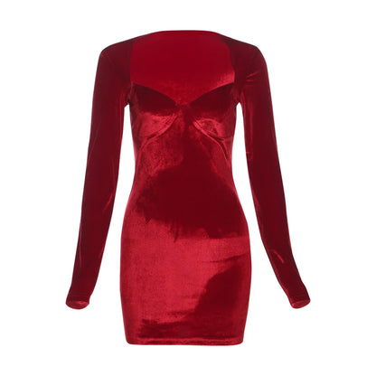 Night Out Velvet Bodycon Mini Dress