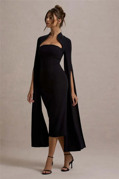Sleeve Bodycon Midi Dress