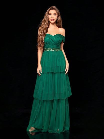 Multi-Layer Gauze Evening Dress