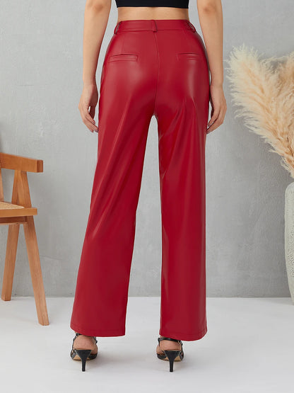 Effortless Elegance Leather Pants