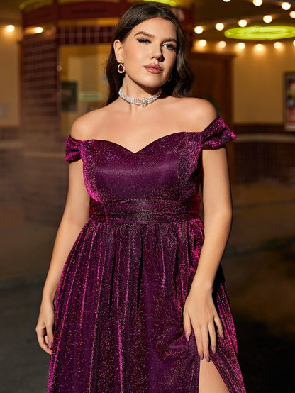Gorgeous Evening Gown Maxi Dress - Purple