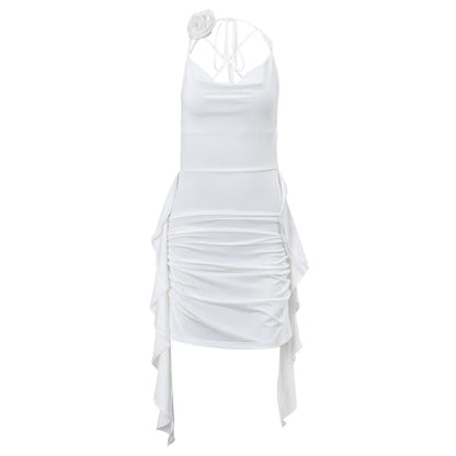 Mery Backless Ruffle Mini Dress