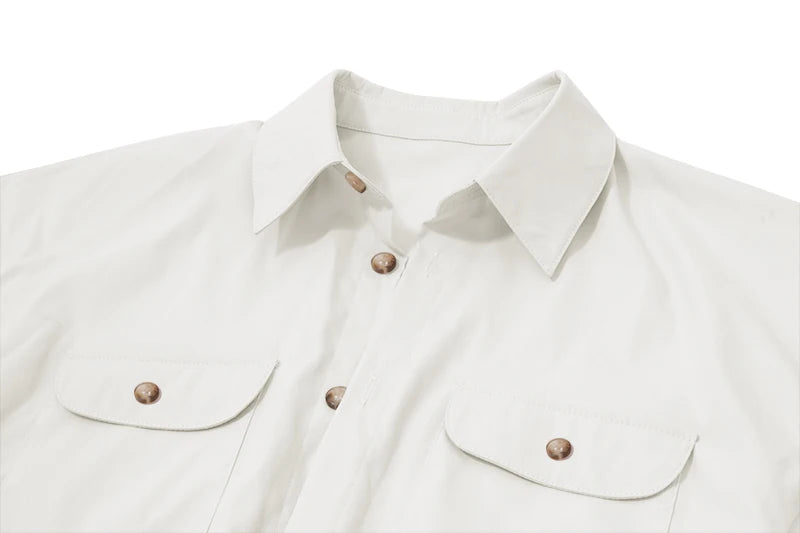 Retro Turn-Down Collar Mini Dress