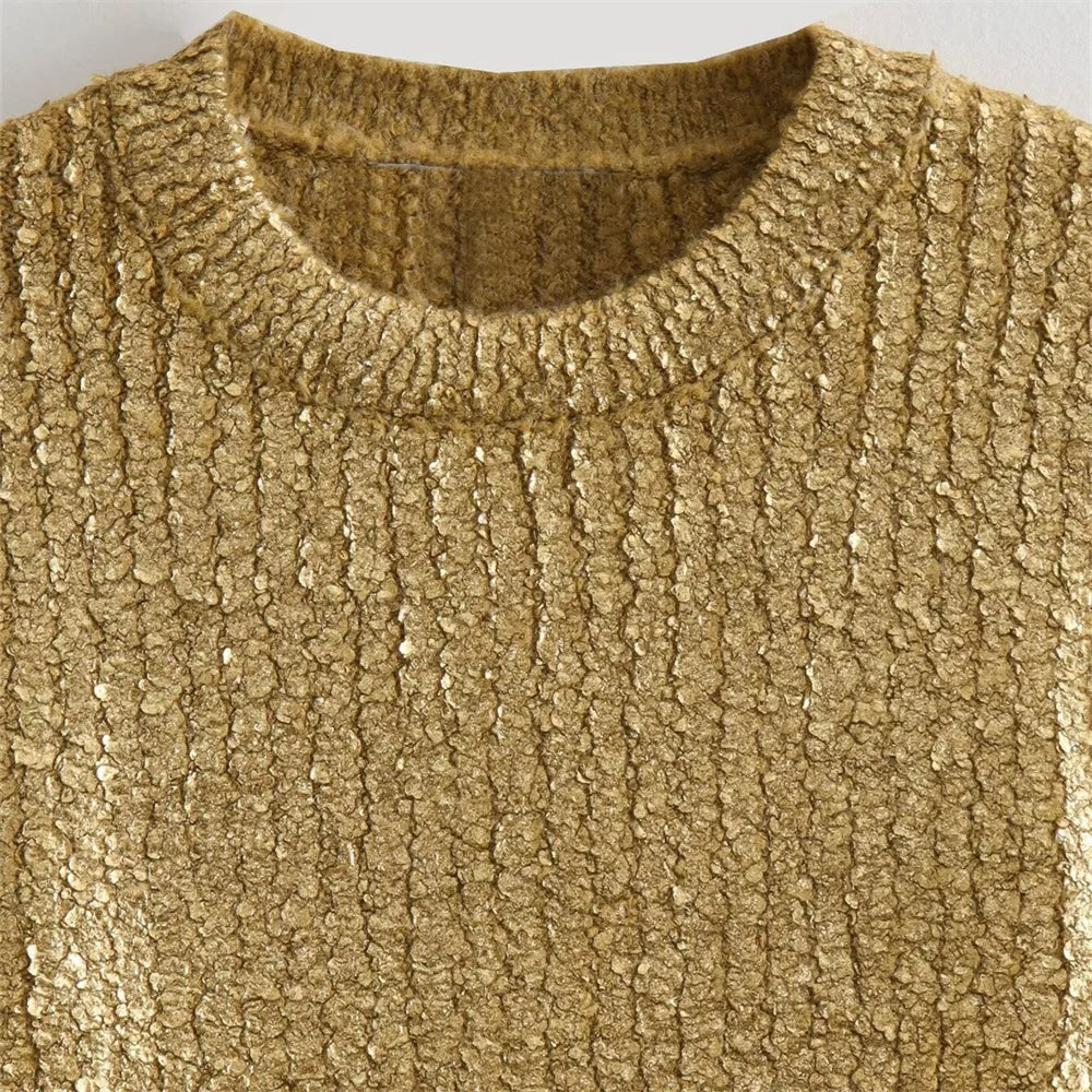 Women's Sequined Knit Top