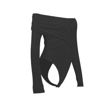 Backless Corset Bodysuit - Black