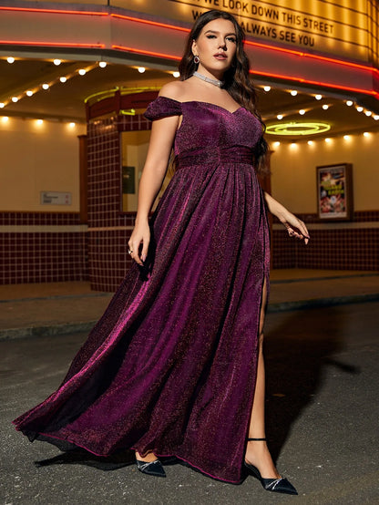 Gorgeous Evening Gown Maxi Dress - Purple