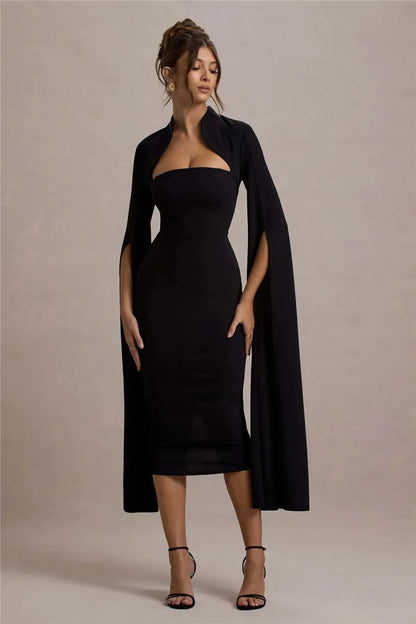Sleeve Bodycon Midi Dress