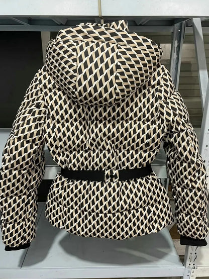 Women's Winter Hooded High Waist Coats