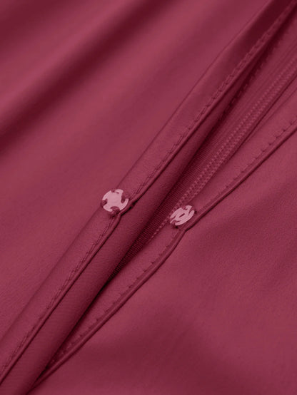 Elegant Halter Evening Midi Dress - Claret