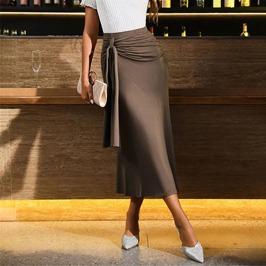 Trumpet Cut Midi Skirt