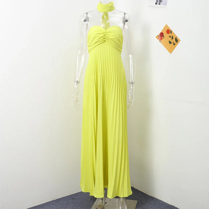 Strapless Ribbon Maxi Dress