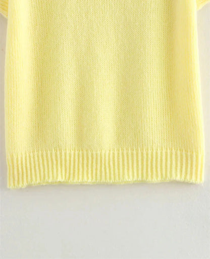 Golden Glow Knitting Top