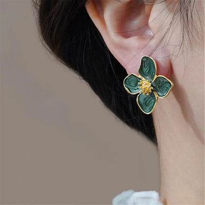 Romantic Floral Glaze Earrings