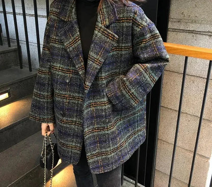 Urban Plaid Wool Blend Jacket