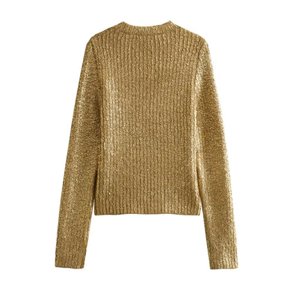 Women's Sequined Knit Top