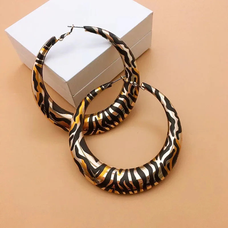 Leopard Luxe Hoops Earrings