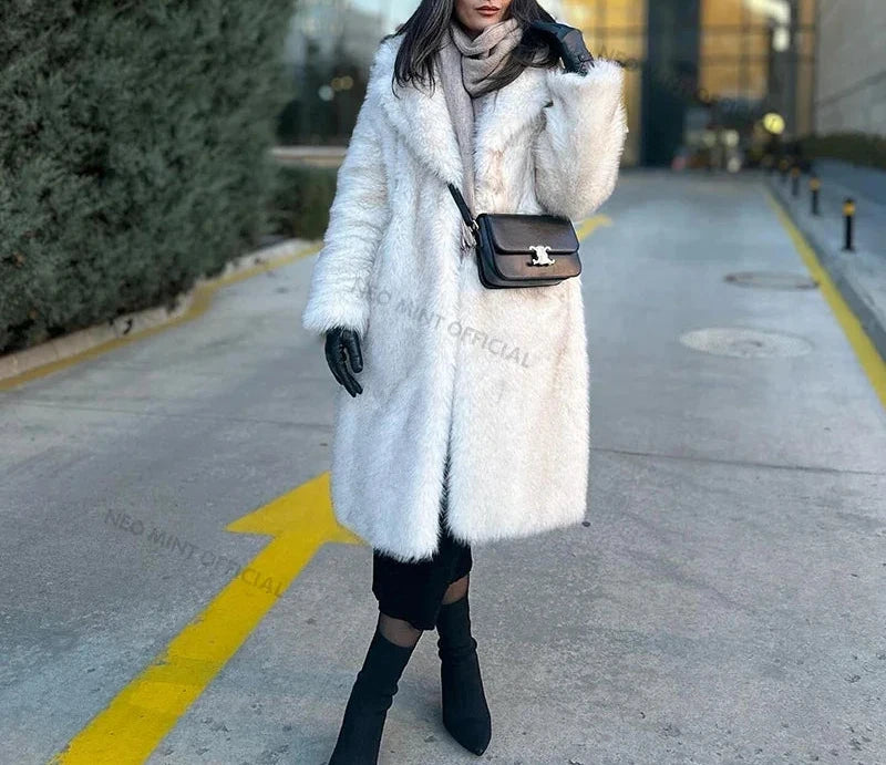 Neo Mint Fluffy Elegance Overcoat