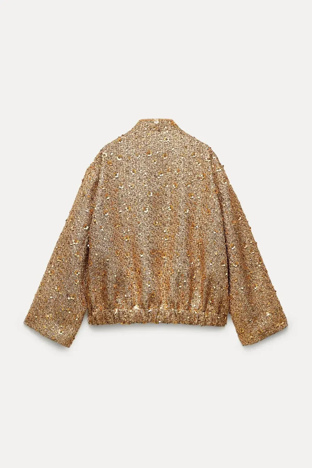 Luxe Shimmer Bomber Jacket