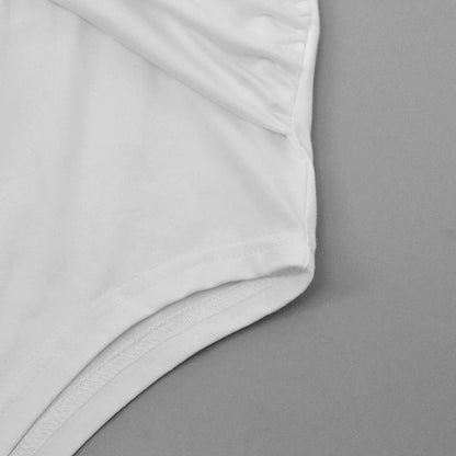 Backless Corset Bodysuit - White