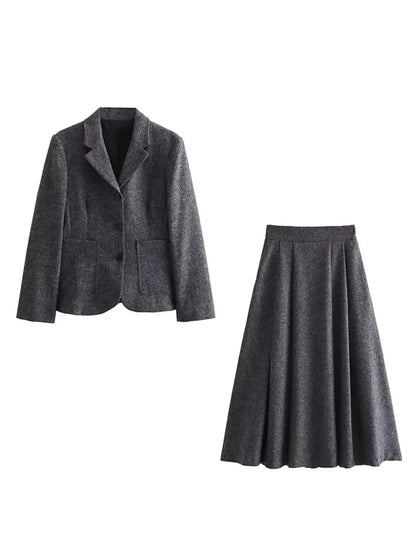 Women’s  Flattering  Suit Skirt & Top Set