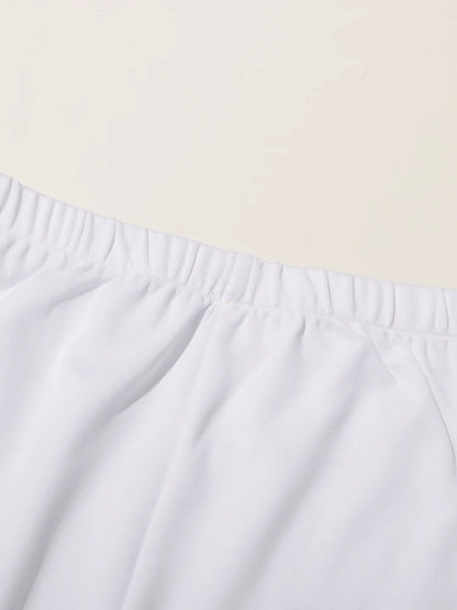 Elegant Two-Piece Set High Collar Sleeveless Hollow Out Top High Waist Pant