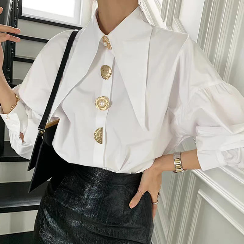 Luxe Corner Collar Blouse