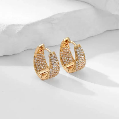 Colorful Zircon Hoop Earrings – Shine in Every Shade