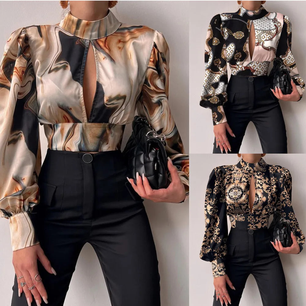 Office Glam Long Sleeve Blouse