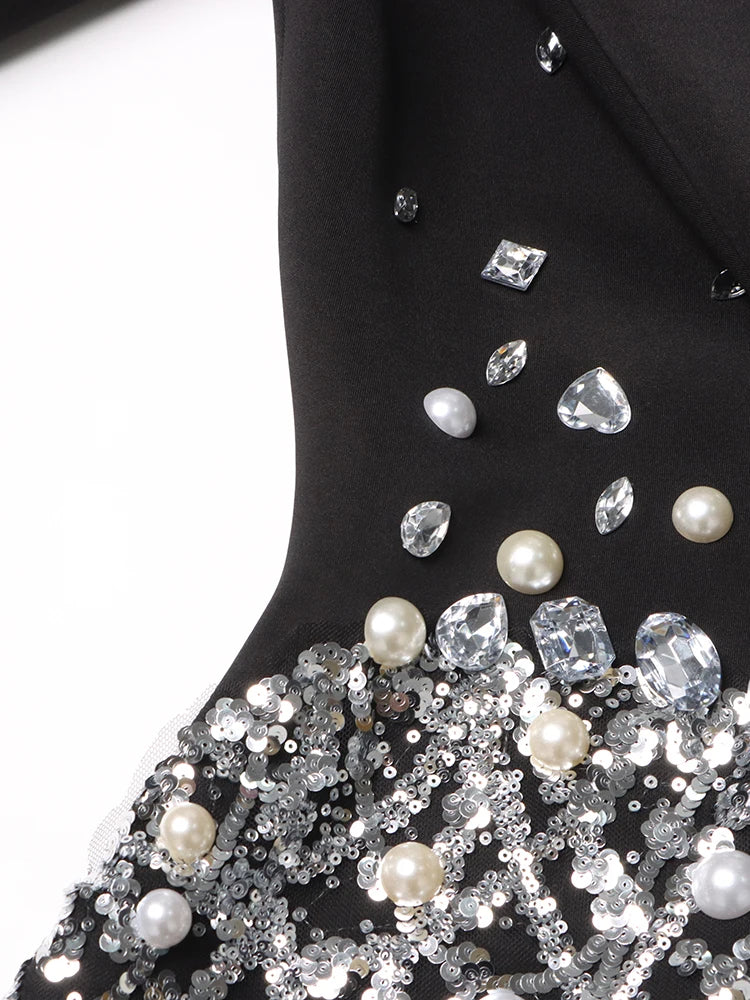 Diamond Spliced Mini Dress