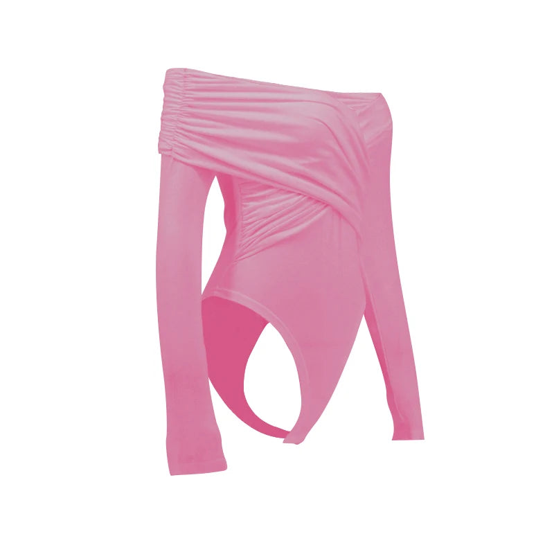 Backless Corset Bodysuit - Pink