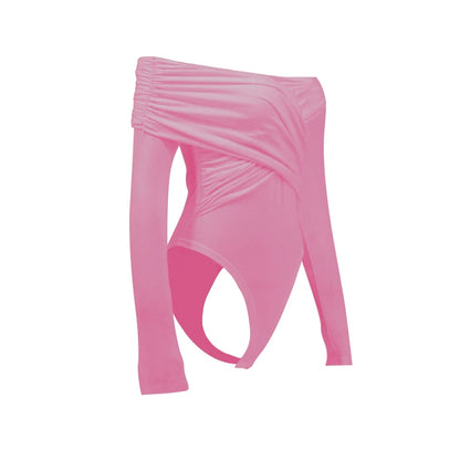 Backless Corset Bodysuit - Pink