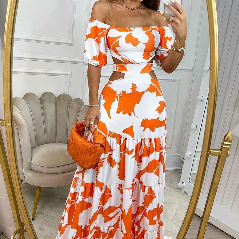 Elegant Escape Off-Shoulder Dress